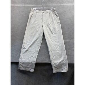 Covington Dress Pants Mens 34x30 Beige‎ Comfort Fit Pleated Straight Leg Oxford